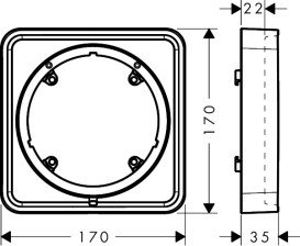 Удлинительный элемент для смесителя Hansgrohe Axor ShowerSelect ID 22 мм матовая бронза 13643140