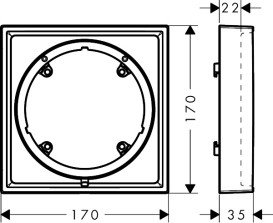 Удлинительный элемент для смесителя Hansgrohe Axor ShowerSelect ID 22 мм хром 13645000