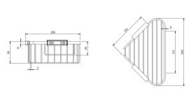Кутова поличка-кошик для душу Villeroy & Boch Elements - Tender матовий чорний TVA151009000K5