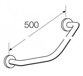 Угловой поручень-держатель 45° Hatria Autonomy 50 см белый Y0CQ