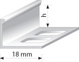Кутовий профіль алюмінієвий L h12 мм Salag 2.5 м анодований A012xx