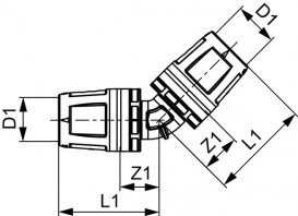 Кутник 45° TECE TECElogo-Push з вбудованою функцією обтиску 63х63 червона латунь/кремнієва бронза 8711263