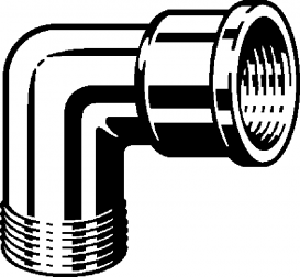 Відведення 90° Viega 1613 R¾хRp¾ латунь 101695