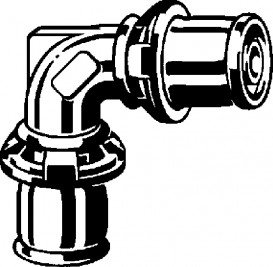 Угольник 90° Viega Fonterra 1214.3 15 бронза 619862
