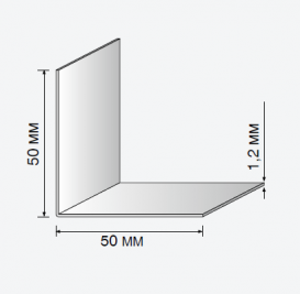Уголок ПВХ Salag 50х50 мм палитра на выбор 2261xx