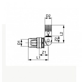 Куточок з'єднувальний 90 ° з фитингом TECE TECElogo пластик PPSU 25х25 мм 8711125