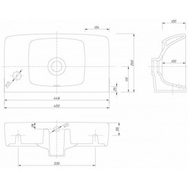 Раковина для ванної підвісна KOLO NOVA PRO праве отвір M32247000