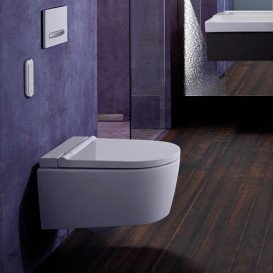 Унітаз-біде підвісний Geberit AquaClean Sela 37,5х56,5 з кришкою кераміка білий мат 146.220.JT.1