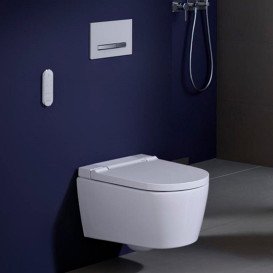 Унітаз-біде підвісний Geberit AquaClean Sela 37,5х56,5 з кришкою кераміка білий мат 146.220.JT.1