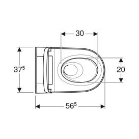Унітаз-біде підвісний Geberit AquaClean Sela 37,5х56,5 з кришкою кераміка білий мат 146.220.JT.1
