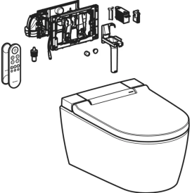 Унітаз-біде підвісний Geberit AquaClean Sela DuoFresh KeraTect з кришкою білий 146.226.01.1