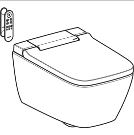 Унітаз-біде підвісний Geberit AquaClean Sela Square 37,5х57 см KeraTect білий 146.250.01.1