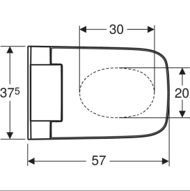 Унітаз-біде підвісний Geberit AquaClean Sela Square 37,5х57 см KeraTect білий 146.250.01.1