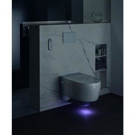 Унітаз-біде підвісний Geberit AquaClean Mera Comfort панель хром 146.210.21.1