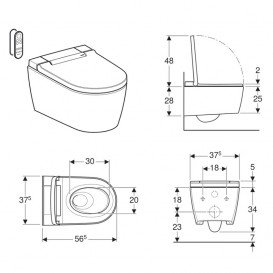 Унітаз-біде підвісний Geberit AquaClean Sela білий 146.220.11.1