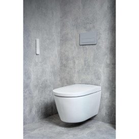 Унитаз-биде подвесной Jika Mila Rimless 41,5х61 см с сиденьем с крышкой керамика белый H8215230000001