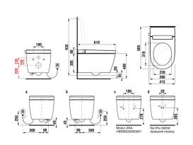 Унитаз-биде подвесной Jika Mila Rimless 41,5х61 см с сиденьем с крышкой керамика белый H8215230000001