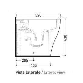 Унітаз Flaminia App Goclean підлоговий без бачка без сидіння білий глянсовий AP117G