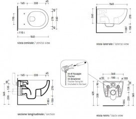 Унітаз Flaminia App Goclean підвісний без бачка без сидіння молочно білий матовий AP118G Latte