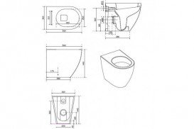 Унитаз Galassia Dream напольный без бачка без сиденья белый 7310