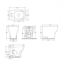 Унитаз Galassia Eden напольный без бачка без сиденья белый 7213