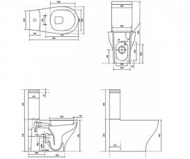 Унітаз Galassia Eden підлоговий без бачка без сидіння білий 7217