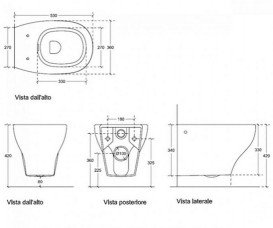 Унітаз Galassia Eden підвісний без бачка без сидіння білий 7212