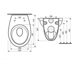 Унітаз Kolo Idol з сидінням інсталяцією Geberit Duofix і змивний клавішею Delta 50 M1310002U+458.168.21.1