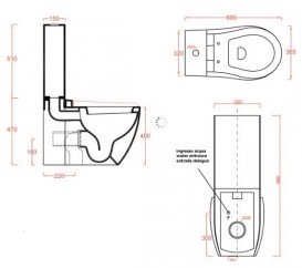 Чаша унитаза-моноблок ArtCeram Blend 36,5х68,5 см белый глянцевый BLV003 01;00