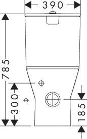 Унитаз-компакт Hansgrohe EluPura Original S AquaChannel Flush 39х64 см с крышкой Soft-Close керамика SmartClean белый 61166450