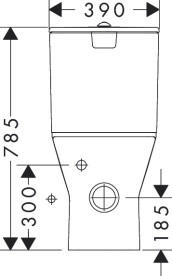Унитаз-компакт Hansgrohe EluPura Original S AquaChannel Flush 39х64 см с крышкой Soft-Close керамика SmartClean белый 61166450
