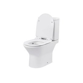 Унитаз компакт Insana Aton 35,5х65 см с бачком и сиденьем с крышкой керамика белый А0055230