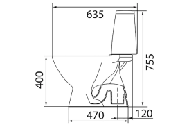 Унітаз-компакт Kolo Runa 37х75 із кришкою сантехнічний фарфор білий L89206100