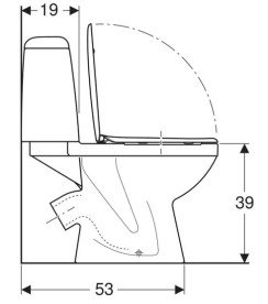 Унітаз-компакт Kolo Solo 35,5х64 см із сидінням із кришкою сантехнічний фарфор білий S7923200UA