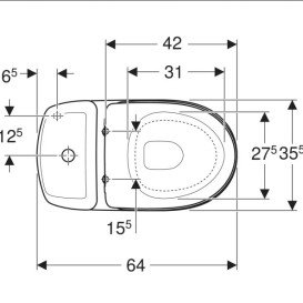 Унітаз-компакт Kolo Solo 35,5х64 см із сидінням із кришкою сантехнічний фарфор білий S7923200UA