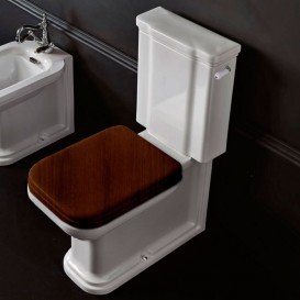 Унитаз-компакт напольный Kerasan Waldorf прямоугольный черный 411704