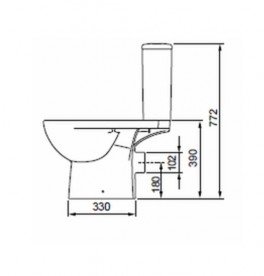 Унитаз-компакт напольный Kolo Status 36х64,5 см с бачком и крышкой Soft-Close Click2Clean 2395250UA