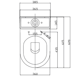 Унітаз-компакт для підлоги Ravak Concept Classic Combi RimOff 38,5х62 см з сидінням кераміка білий глянець RKUM100007