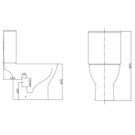 Унитаз-компакт напольный Ravak Concept Slim Combi RimOff 38,5х61 см с сиденьем керамика белый глянец RKUM100010
