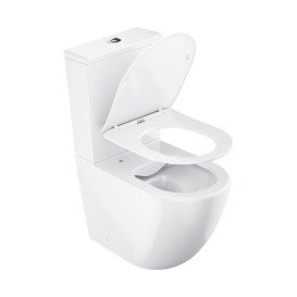 Унитаз-компакт напольный Ravak Optima RimOff 38х60,5 см с сиденьем керамика белый X01870