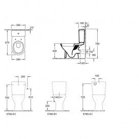 Унитаз напольный Villeroy&Boch коллекция O.Novo 5661T301 + Сиденье Soft-Close