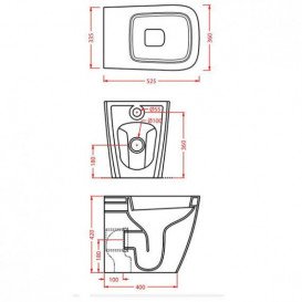 Унітаз для підлоги ArtCeram A16 безободковий 36х52,5 см кераміка жовтий ASV004 12;00