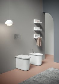 Унітаз для підлоги ArtCeram Chic безободковий 38х54 см кераміка білий матовий CHV002 05;00