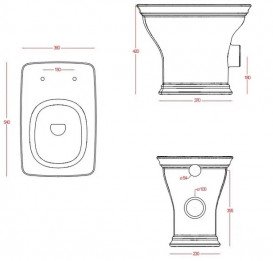 Унитаз напольный Artceram Civitas 36х54 см керамика белый CIV003 01;00