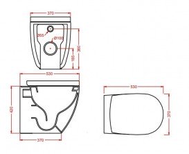 Унітаз підлоговий ArtCeram File 2.0 37х53 см білий глянсовий FLV005 01; 00