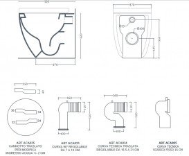 Унитаз напольный ArtCeram File 2.0 безободковый 37х53 см керамика зеленый шалфей FLV005 44;00