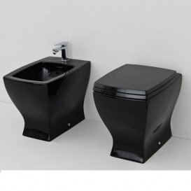 Унітаз підлоговий ArtCeram JAZZ 36х54 см чорний глянсовий JZV002 03; 00