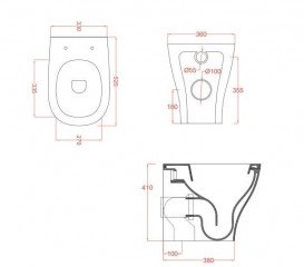 Унітаз для підлоги ArtCeram Ten 36х52 см кераміка коричневий TEV002 39;00