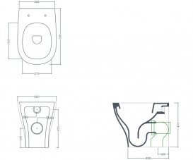 Унітаз для підлоги ArtCeram Ten 4.0 безободковий 36х52 см кераміка синій TEV007 38;00