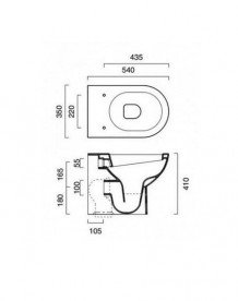 Унітаз підлоговий Catalano Sfera 35х54 см кераміка білий 1VPS5400